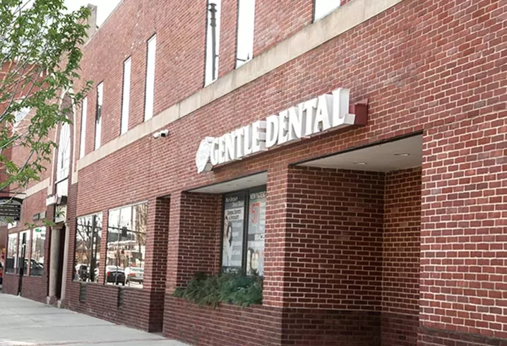 Street view of the Gentle Dental Nashua office building